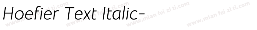 Hoefier Text Italic字体转换